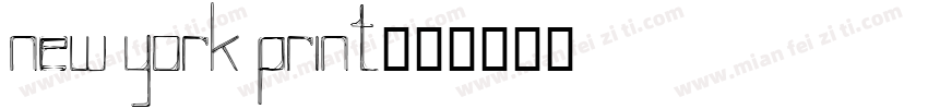 New York Print字体转换